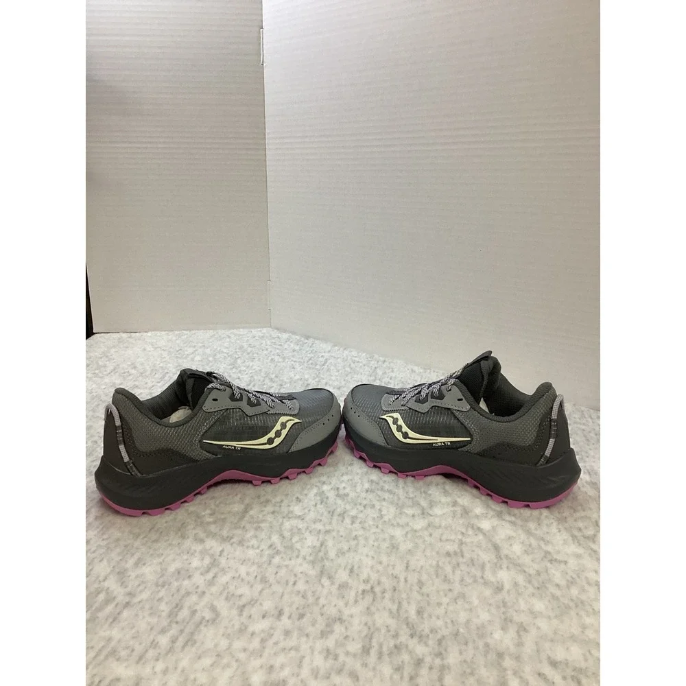 Saucony Aura TR Womens Trail Running‎ Shoes Fossil Grape Grey Purple S10862-12 5